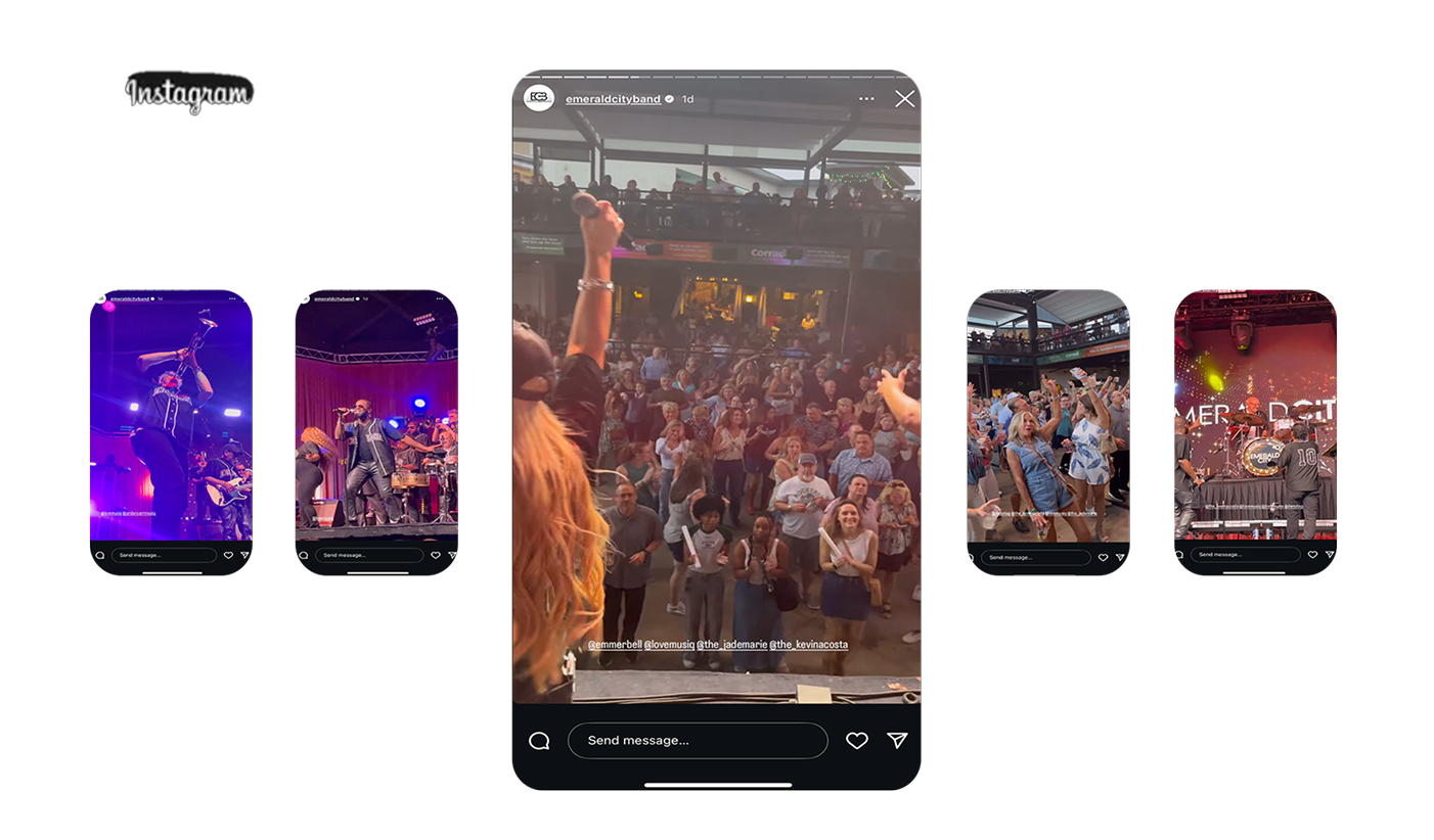 Three instagram phone screenshots