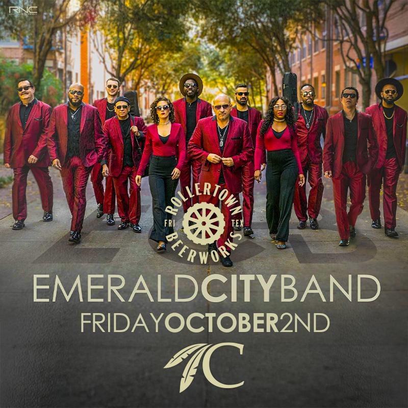 Band walking with text describing event