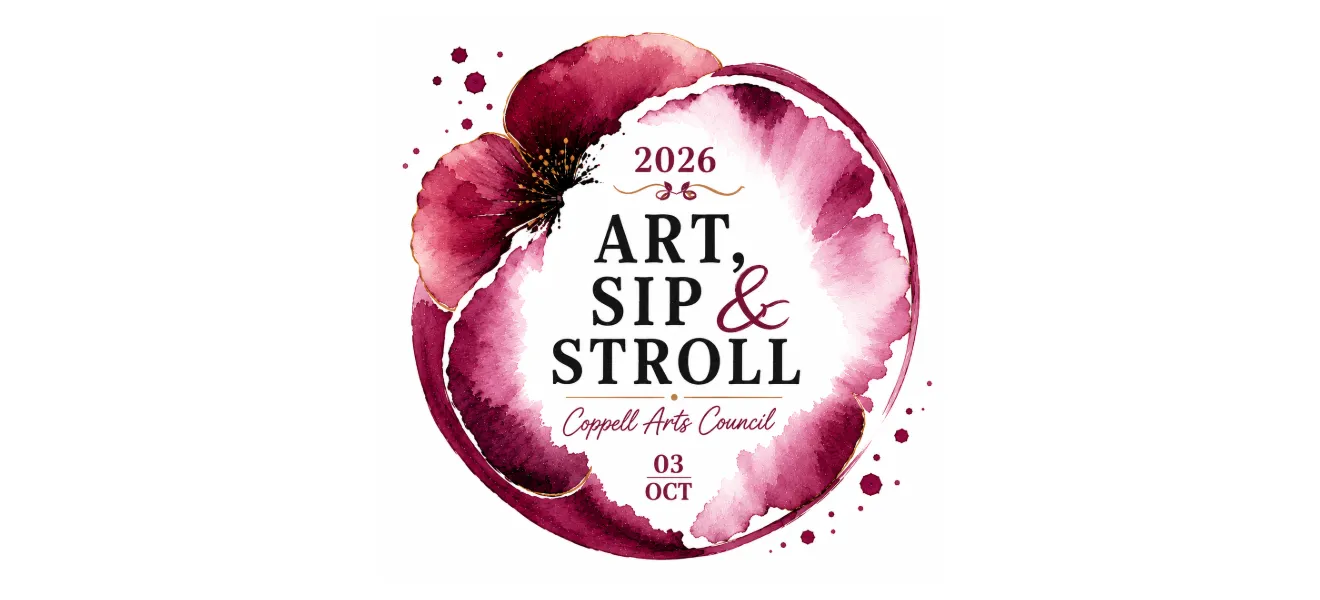 Logo for Coppell Art Sip and Stroll 2026