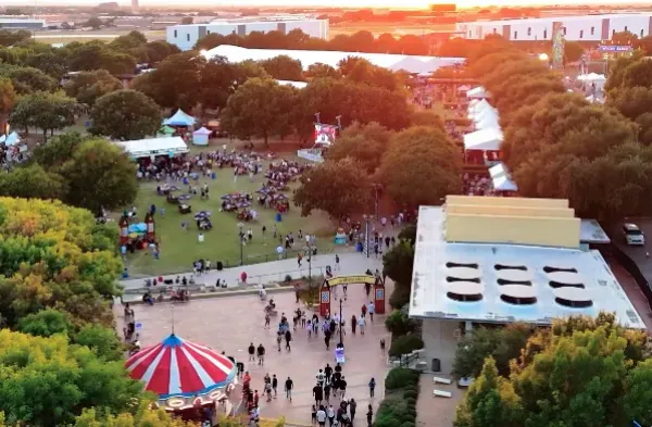 Arial view of Vitruvian Park in Addison, TX