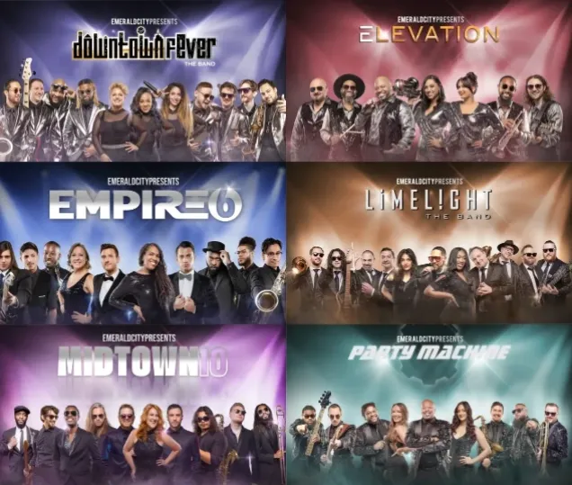 Composite graphic of Emerald City Bands