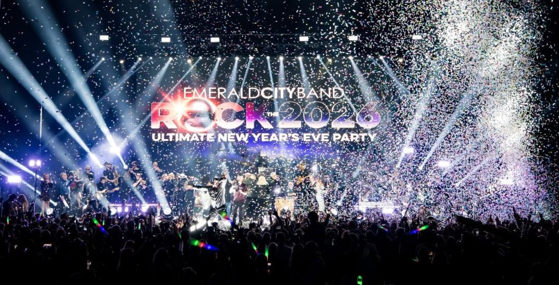 Emerald City Band on stage for Rock the '26 party